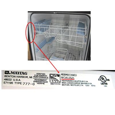 Where do you find Maytag serial numbers?