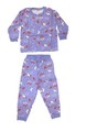 Polo pyjama de flanelle 2 pièces - mauve