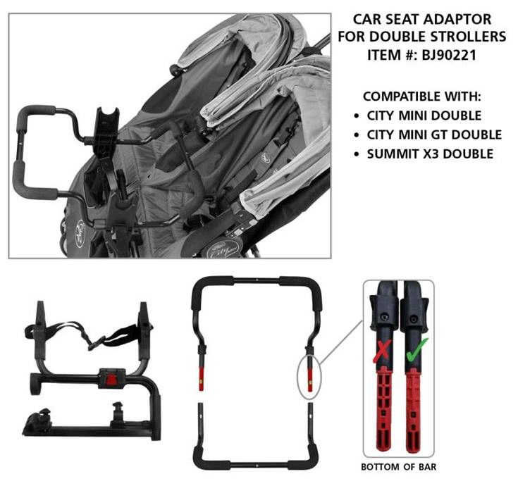 city mini gt double car seat adapter
